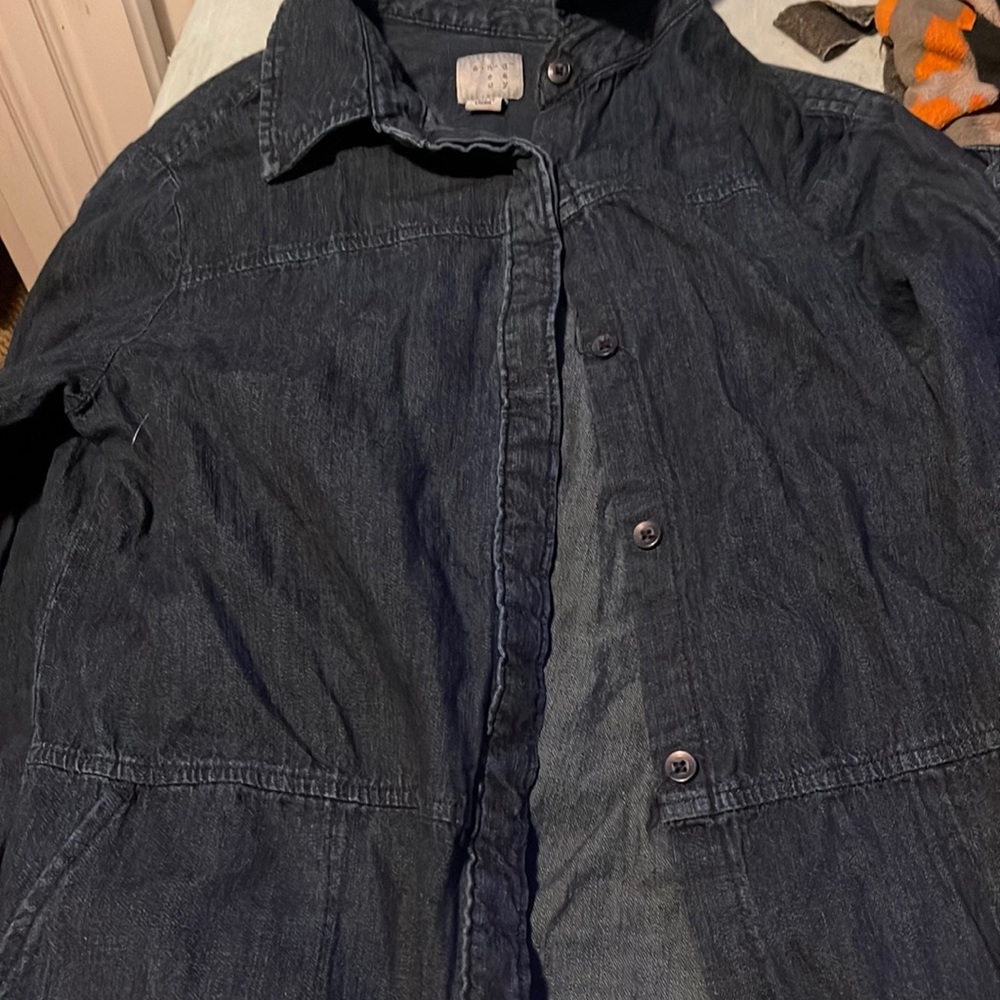 button up jean dress
